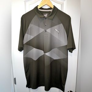 Puma GOTIME Argyle Golf Polo, Medium, Olive Green